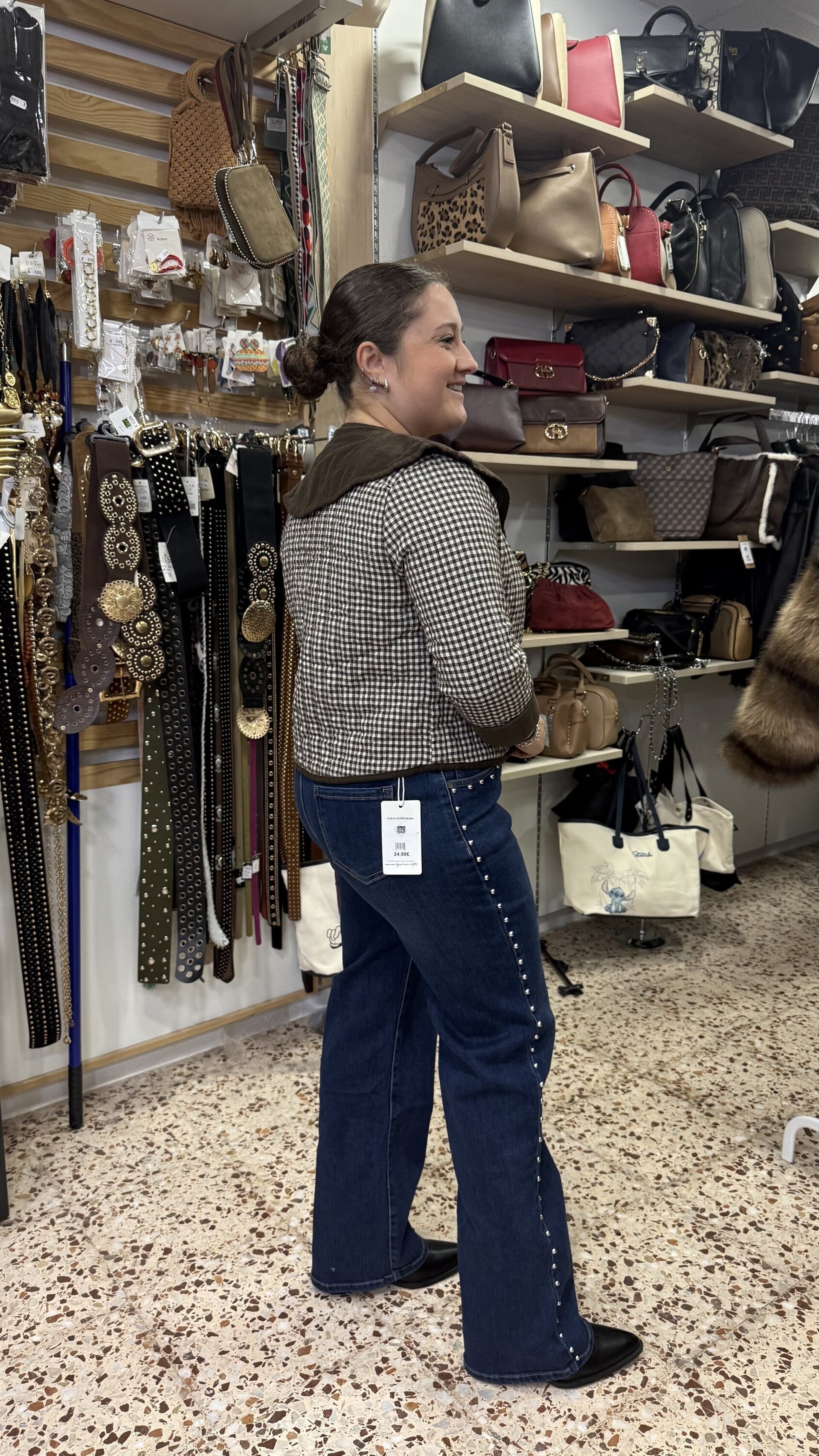 Chaquetita Vichy Marrón - 2