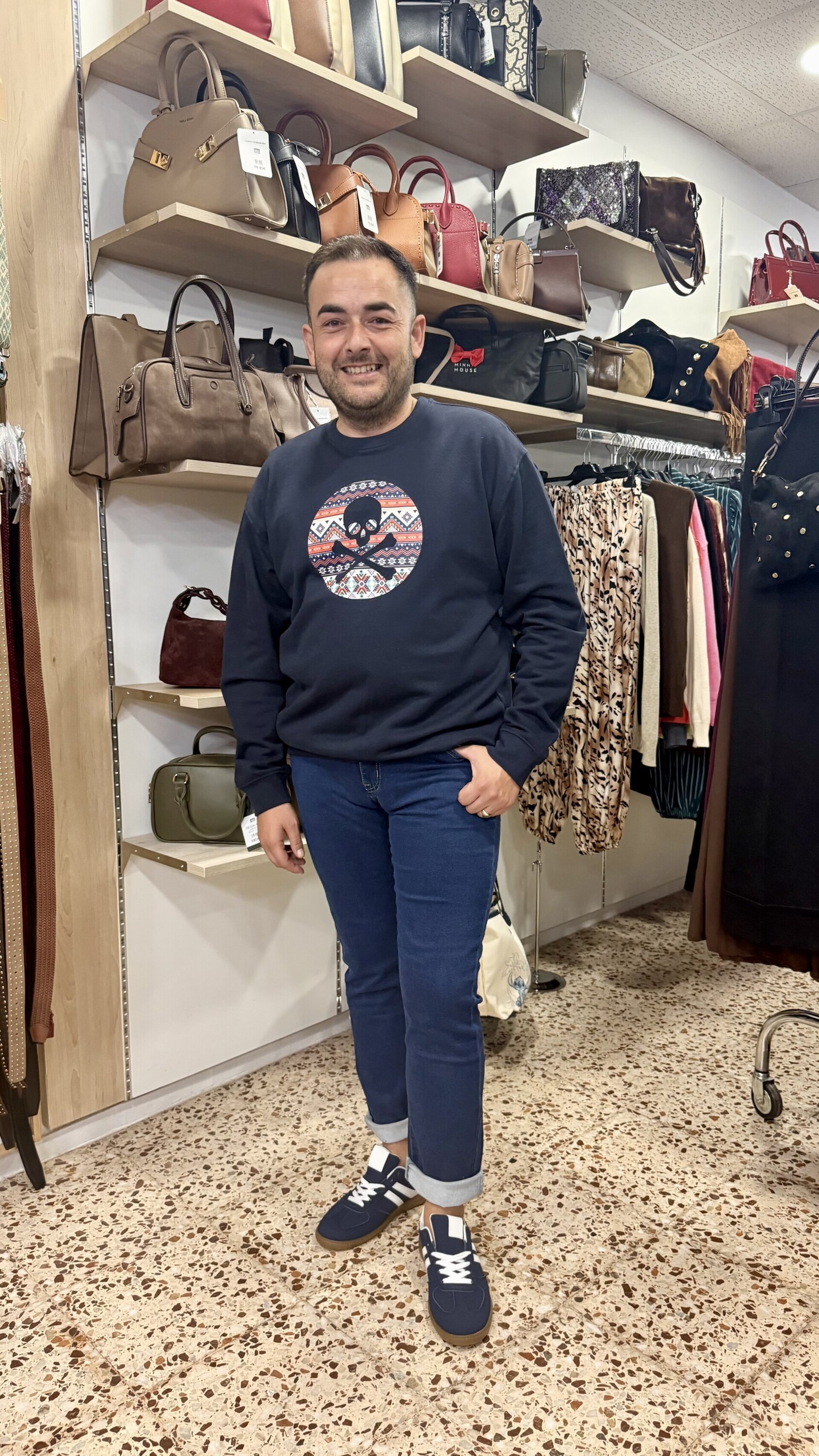 SUDADERA CALAVERA AZUL - 2